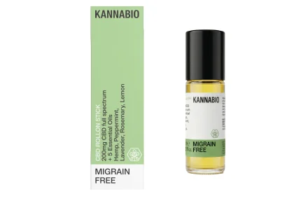 MIGRAINFREE CBD Roll-On Stick 200mg 10ml KANNABIO για φυσική ανακούφιση από πονοκέφαλο και ένταση - The Bud Monk