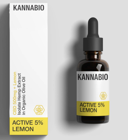 KANNABIO ACTIVE 5% LEMON έλαιο CBD isolate 500mg 10ml