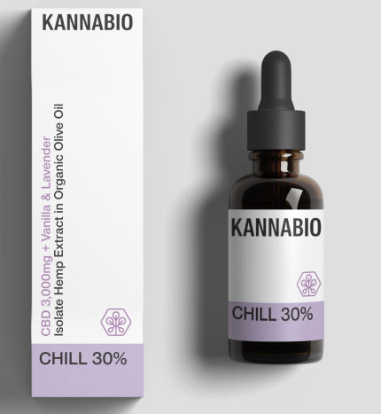 kannabio CHILL 30% VANILIA LAVENDER CBD Isolate (10ml) THC Free
